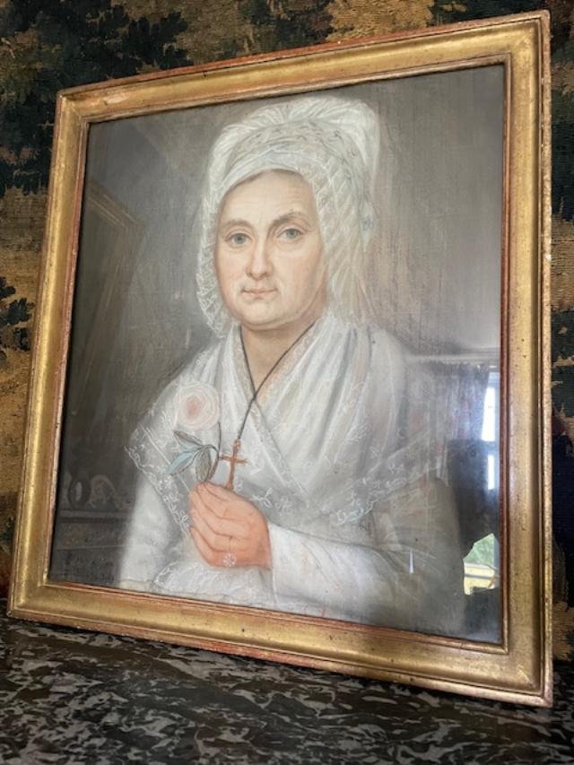 Late 18th Century French School, Pastel Portrait Of A Woman