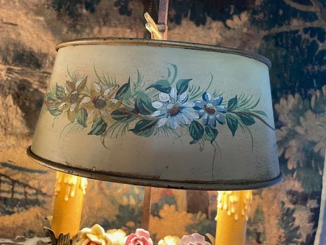 Porcelain Hot Water Bottle Lamp With Floral Design-photo-3