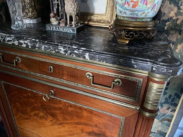 Louis XVI-era Mahogany Secretary Desk-photo-4