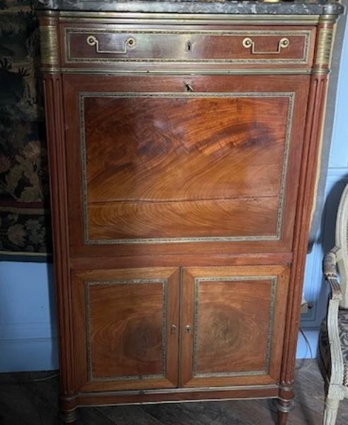Louis XVI-era Mahogany Secretary Desk