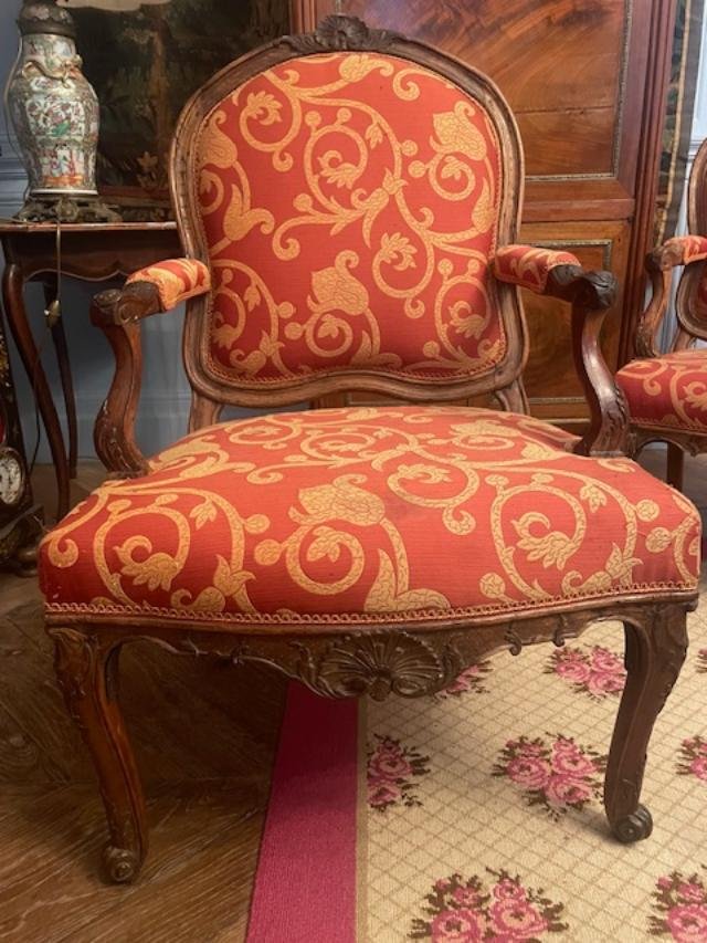 Paire de fauteuils 18 ème d'époque régence-photo-2