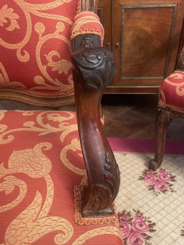 Paire de fauteuils 18 ème d'époque régence-photo-1