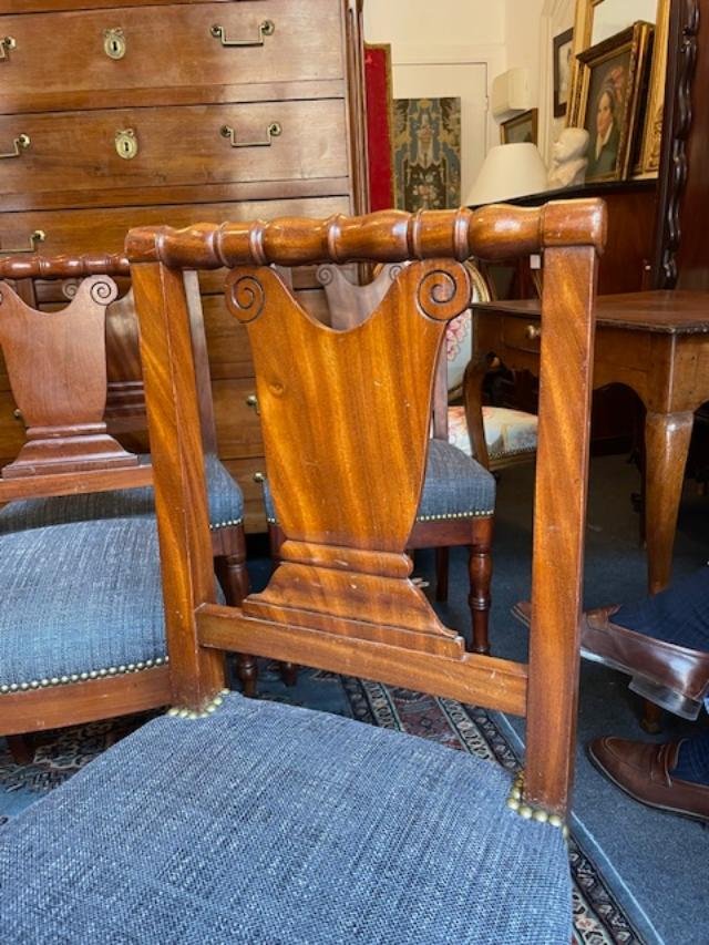 Suite de 6 chaises en acajou début 19 ème-photo-4