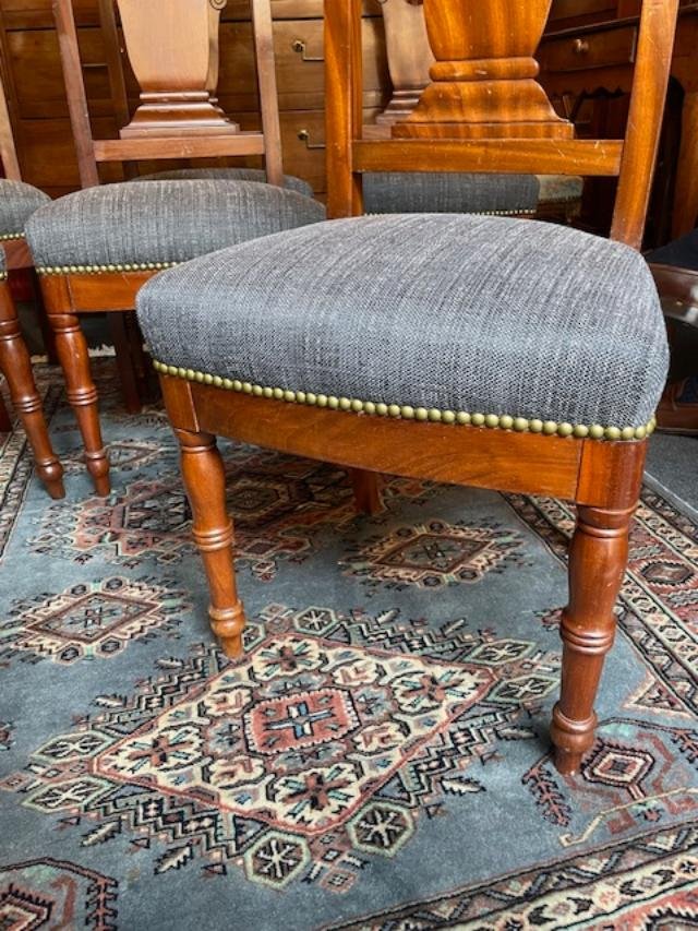 Suite de 6 chaises en acajou début 19 ème-photo-1