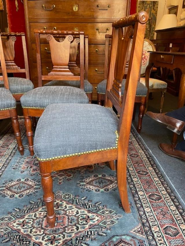 Suite de 6 chaises en acajou début 19 ème-photo-2