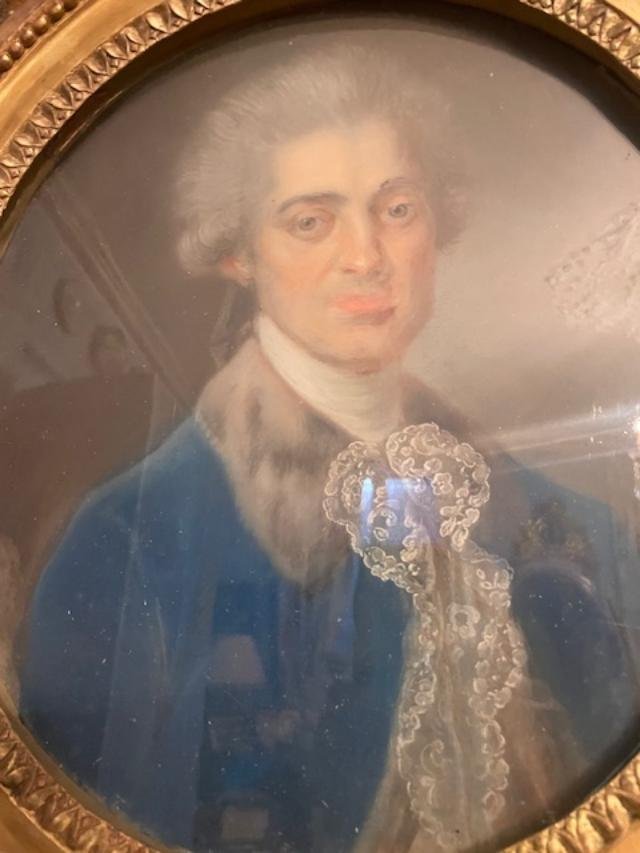 Ecole Française d'époque Louis XVI , portrait d'un aristocrate.-photo-4
