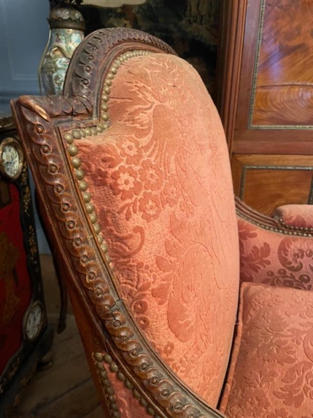 Louis XVI-era Natural Wood Bergère Chair-photo-1
