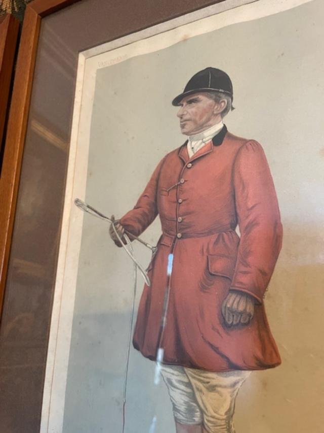 Pair Of Lithographs Depicting Two Hunters-photo-4