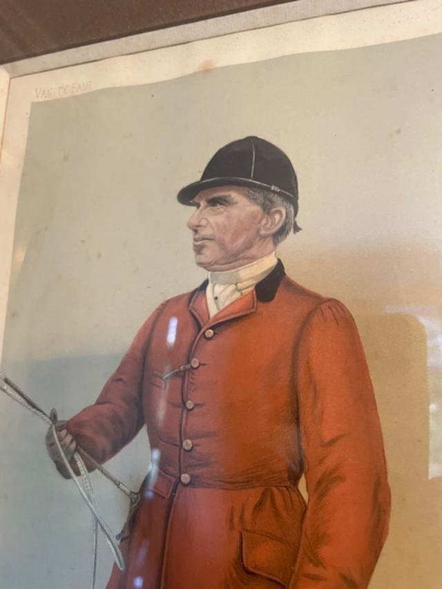 Pair Of Lithographs Depicting Two Hunters-photo-1