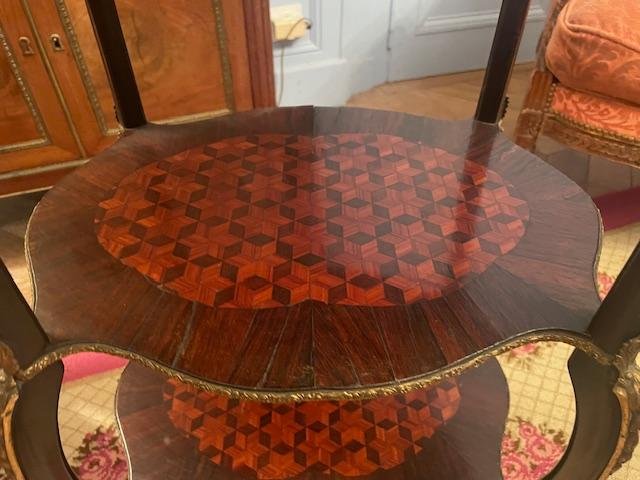 Napoleon III-era Side Table, With Bronze Trim.-photo-2