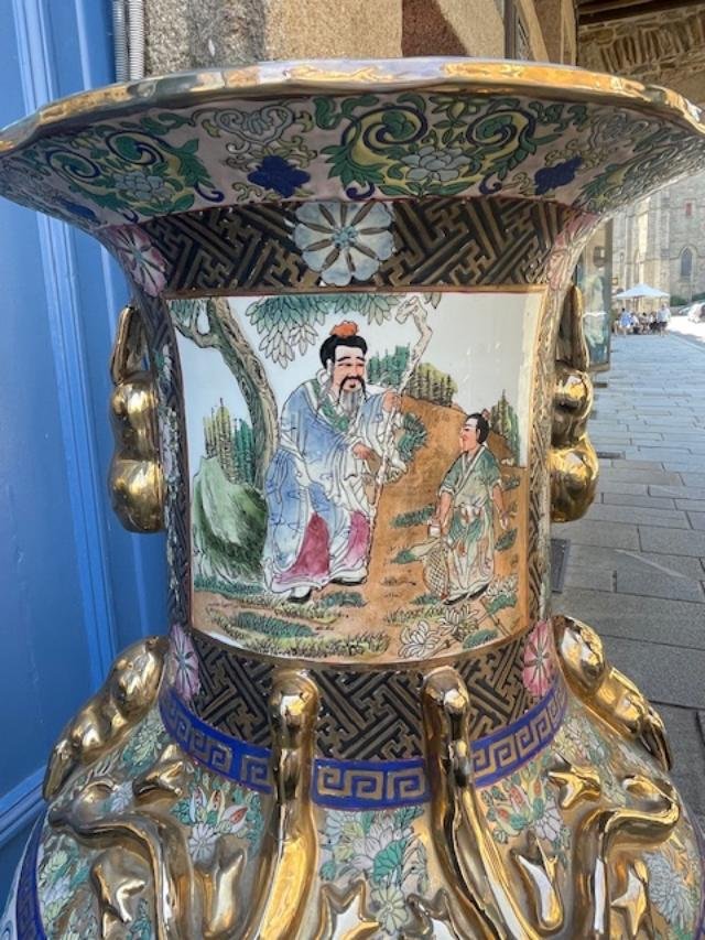 Important vase en porcelaine de chine-photo-3