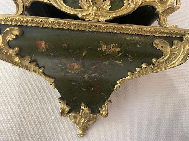 18th-century Wall Sconce With Martin Varnish, Louis XV Period-photo-6