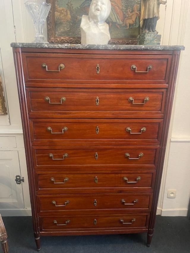 Louis XVI-era Mahogany Weekly Planner-photo-2