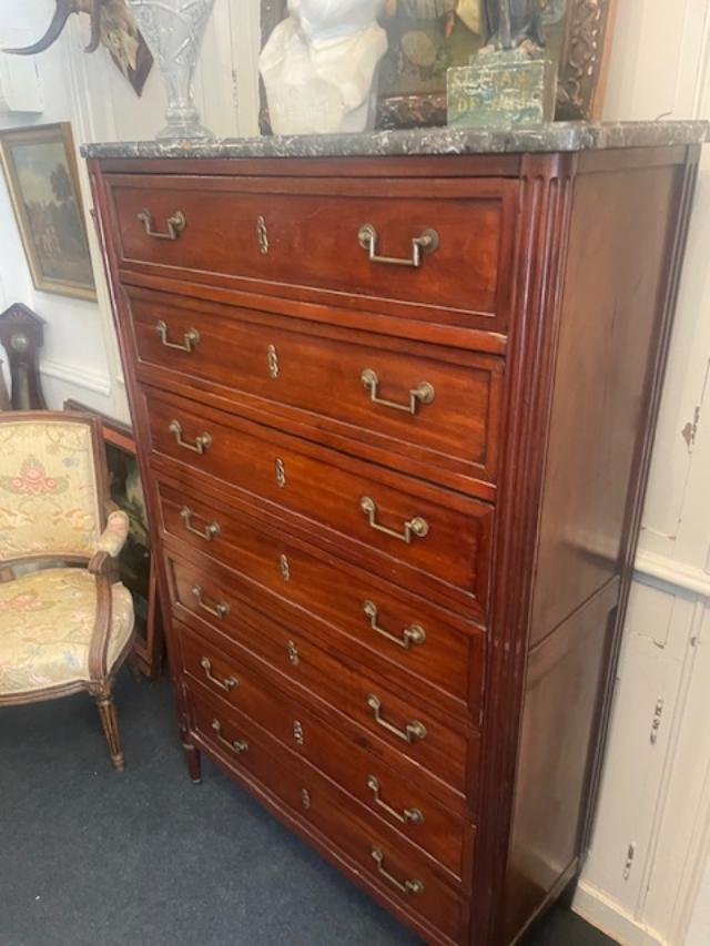 Louis XVI-era Mahogany Weekly Planner-photo-4