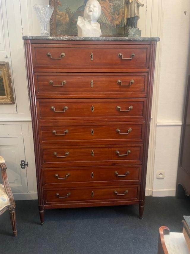 Louis XVI-era Mahogany Weekly Planner