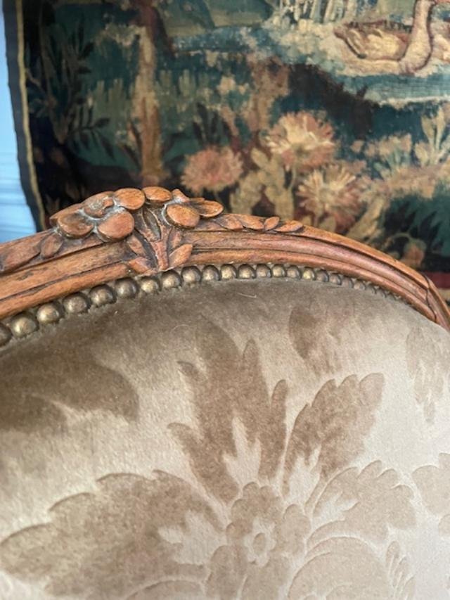 Pair Of 18th-century Armchairs With Flat Backs From The Louis XV Period-photo-4