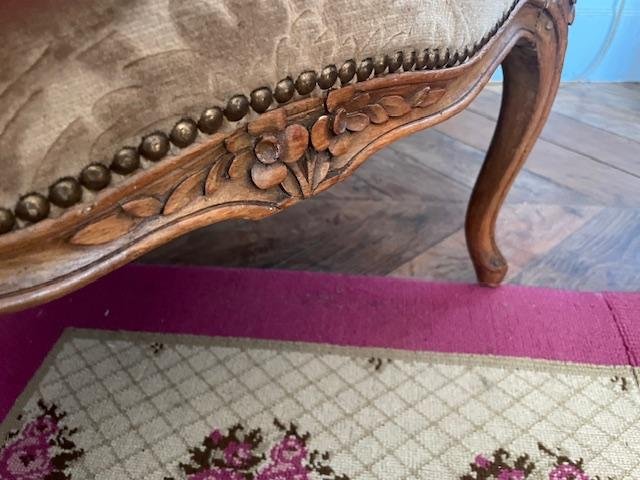Pair Of 18th-century Armchairs With Flat Backs From The Louis XV Period-photo-5
