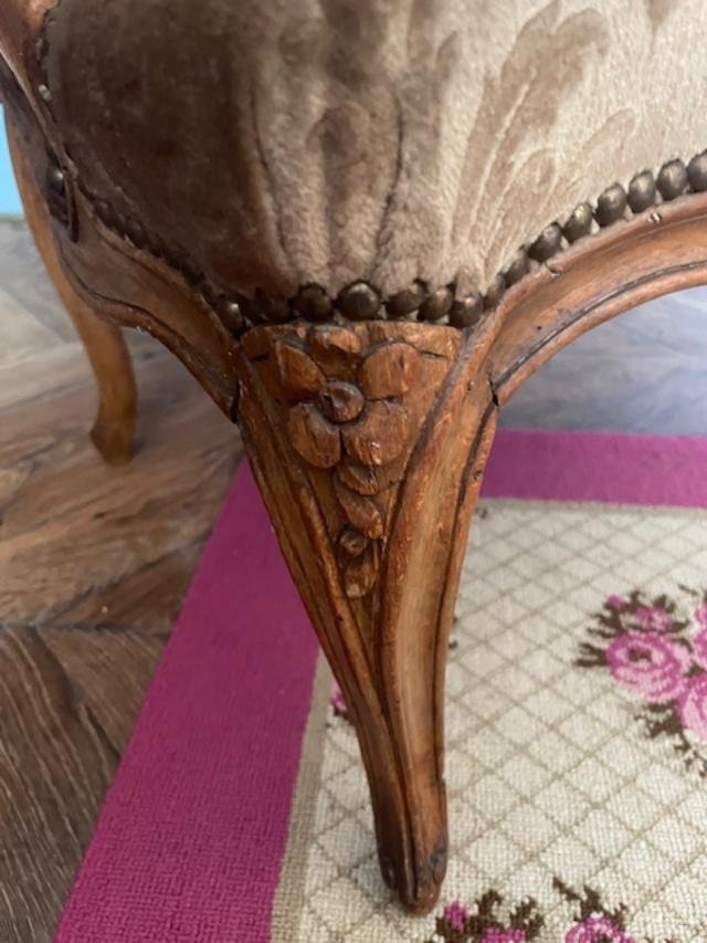 Pair Of 18th-century Armchairs With Flat Backs From The Louis XV Period-photo-6