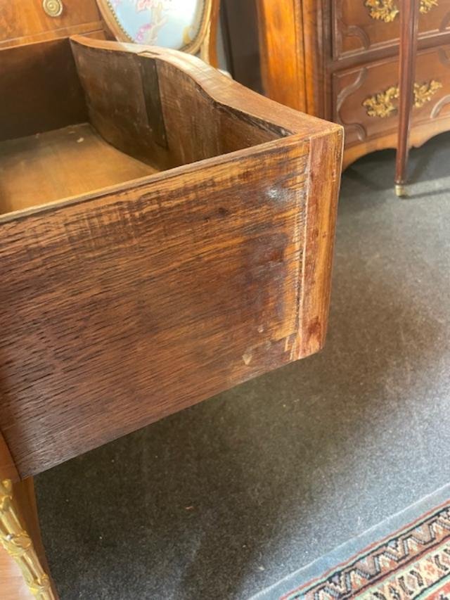 Commode 18 &egrave;me en marqueterie de fleurs d'&eacute;poque Louis XV-photo-5