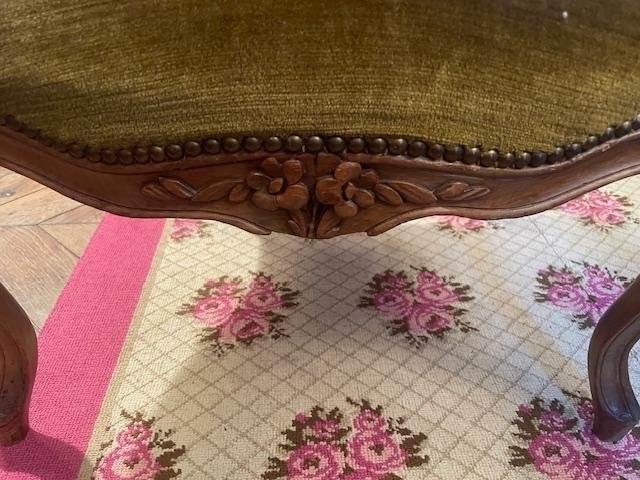 Pair Of 18th-century Armchairs With Flat Backs From The Louis XV Period-photo-5