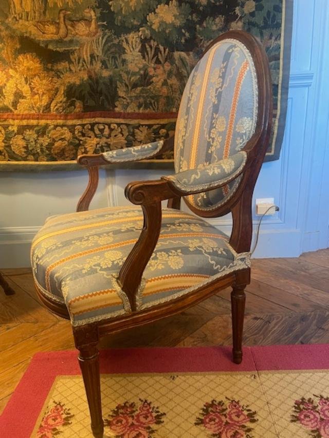 Grand dossier plat d'époque Louis XVI-photo-3