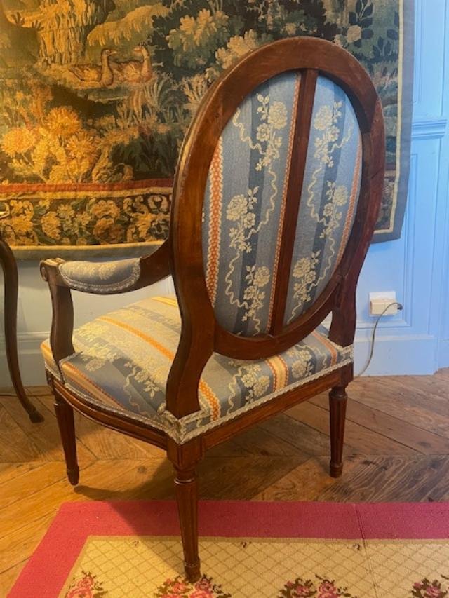 Grand dossier plat d'époque Louis XVI-photo-4