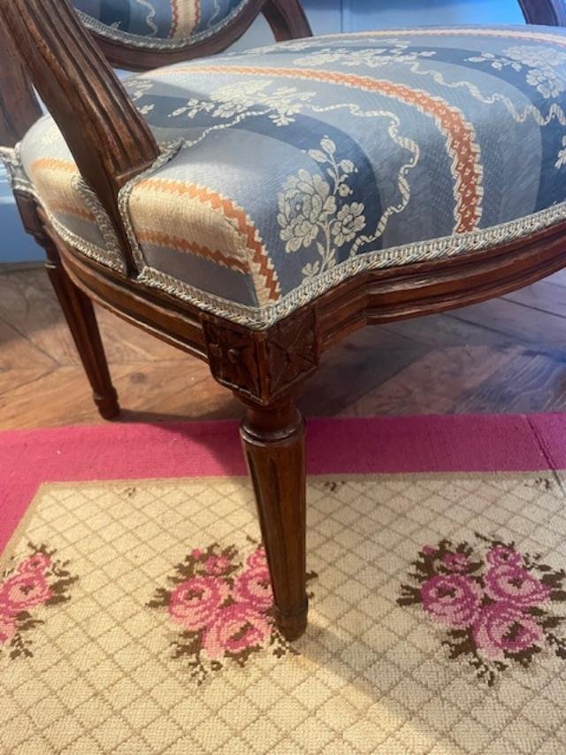 Grand dossier plat d'époque Louis XVI-photo-3