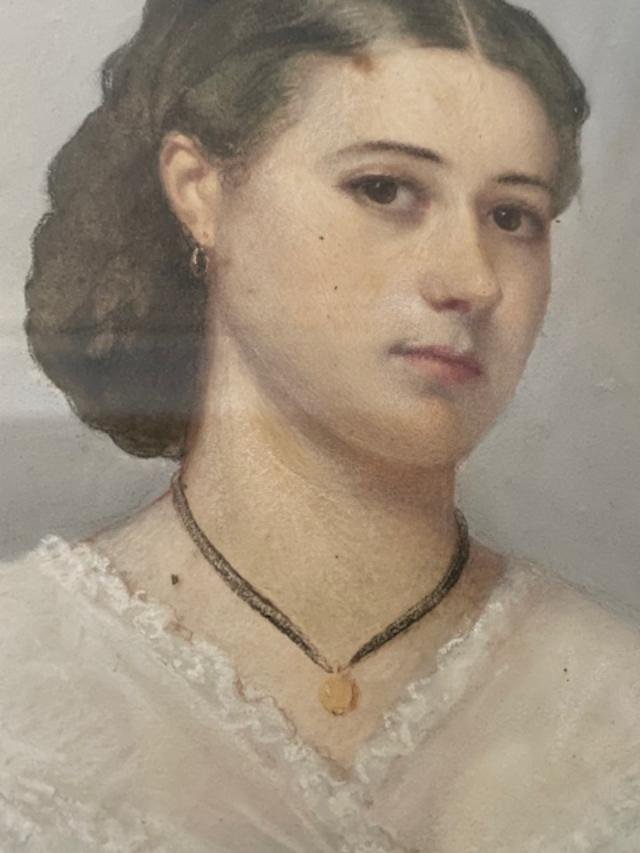 Pastel d'&eacute;poque romantique d'une jeune fille-photo-4