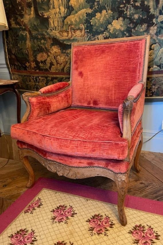 Large marquise en bois naturel d'&eacute;poque Louis XV-photo-2