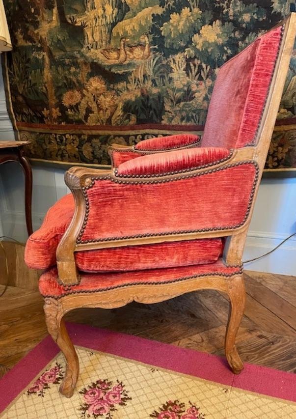 Large marquise en bois naturel d'&eacute;poque Louis XV-photo-1