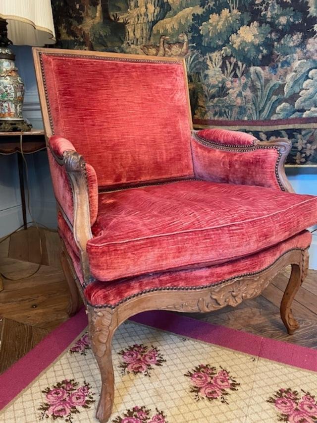 Large marquise en bois naturel d'&eacute;poque Louis XV-photo-4