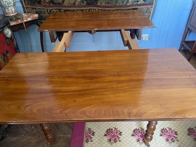 Restored Antique Mahogany Folding-top Table-photo-1