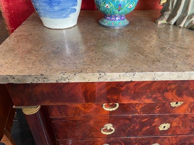 Empire-period Mahogany Chest Of Drawers-photo-3
