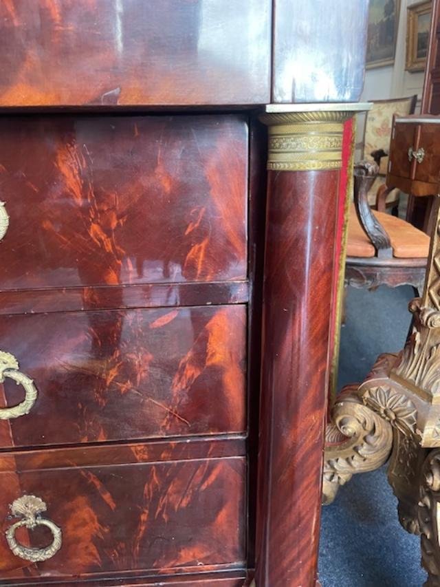 Empire-period Mahogany Chest Of Drawers-photo-1
