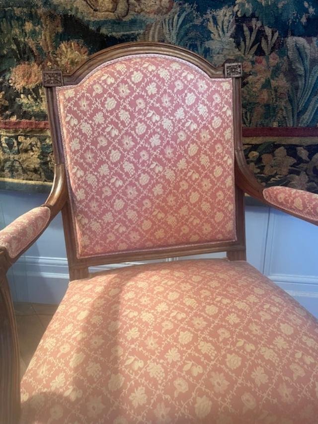 Fauteuil à la Reine d'époque Louis XVI-photo-3