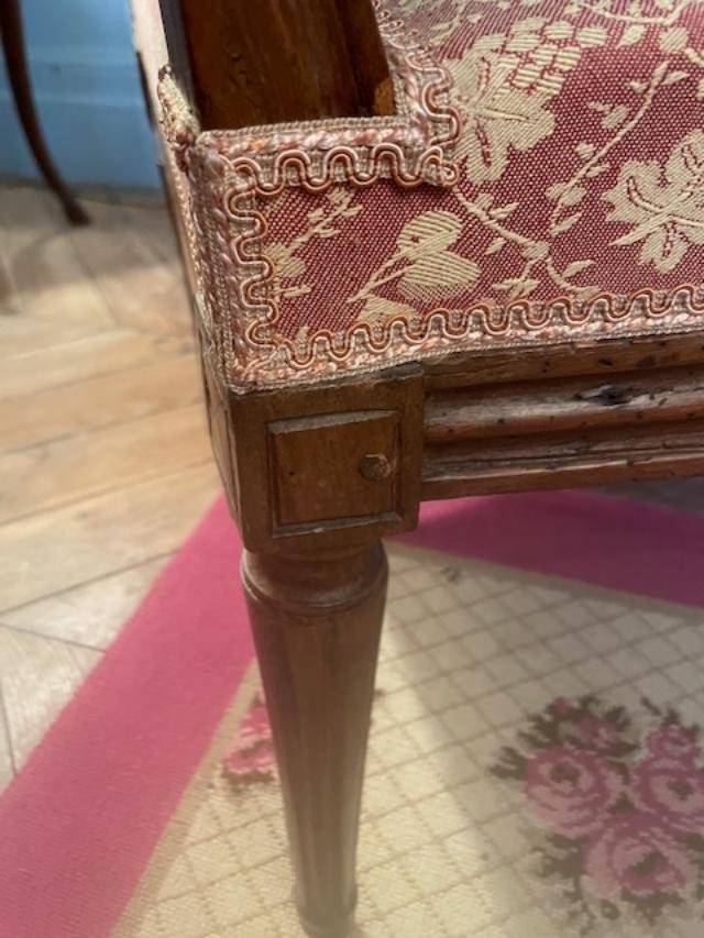 Fauteuil à la Reine d'époque Louis XVI-photo-1