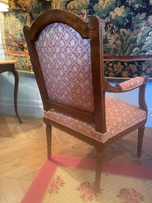 Fauteuil à la Reine d'époque Louis XVI-photo-2