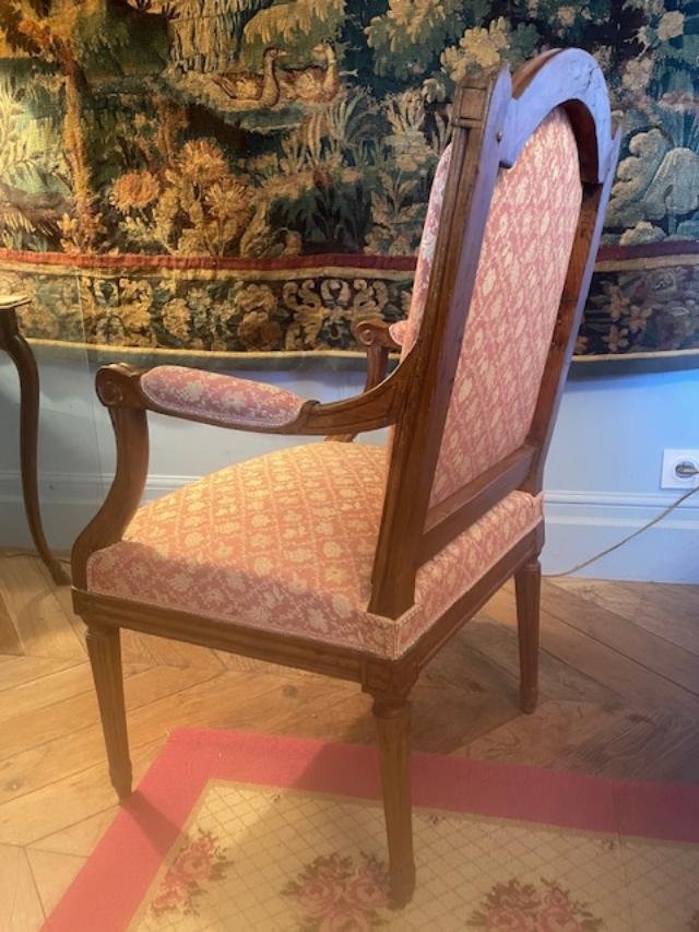 Fauteuil à la Reine d'époque Louis XVI-photo-3