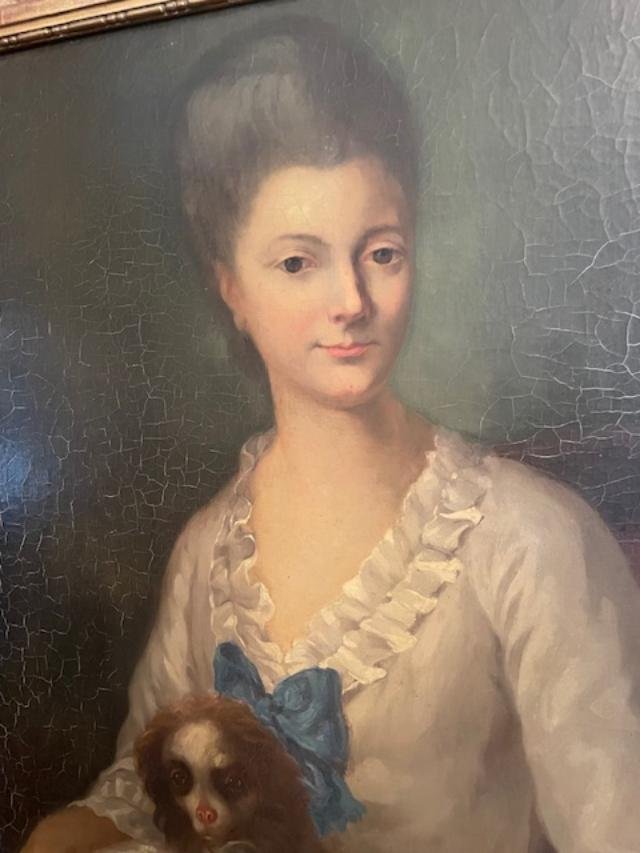 Late 18th-century French School, Portrait Of A Woman.-photo-2