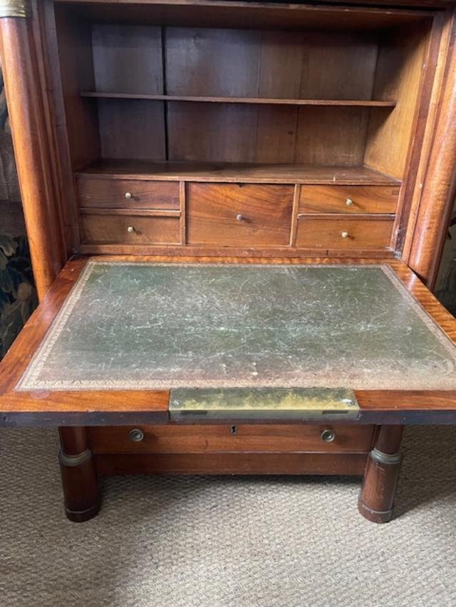 Empire-style Secretary Desk Made Of Light Mahogany-photo-4