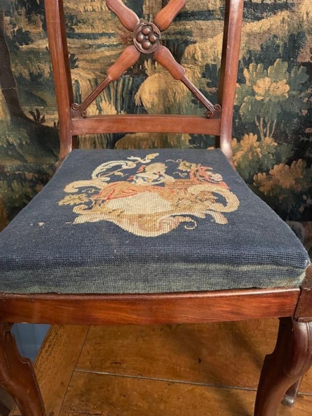Paire de chaises en acajou d'époque Restauration-photo-3