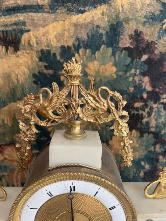 Importante pendule portique fin 18 ème d'époque Directoire-photo-4