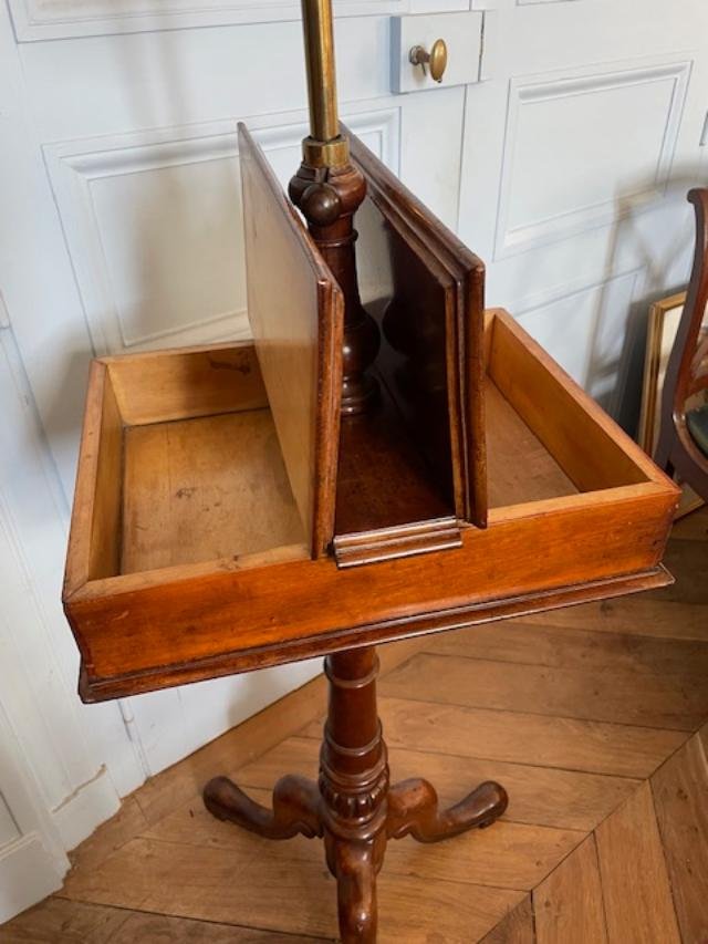 19th-century Antique Wooden Vanity Made From Fruitwood-photo-1