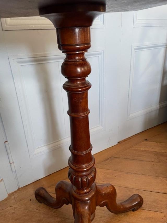 19th-century Antique Wooden Vanity Made From Fruitwood-photo-3