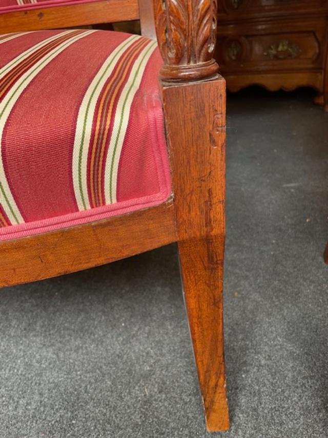 Paire de fauteuils d'époque Empire en acajou blond-photo-1