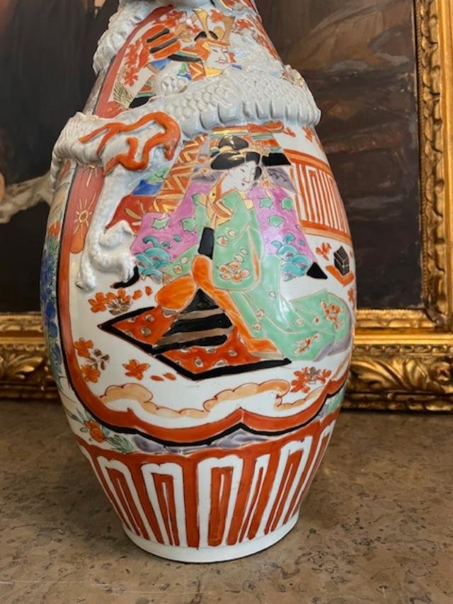 Large 19th-century Vase With Imari Decoration-photo-2