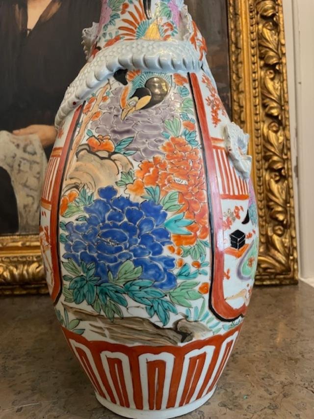Large 19th-century Vase With Imari Decoration-photo-2