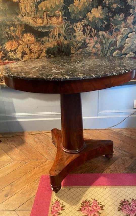 Empire-period Mahogany Pedestal Table