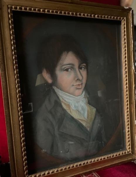 A Charming Pair Of Pastel Portraits From The Directoire Period-photo-2