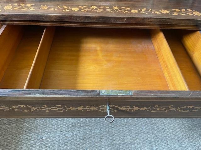 Charles X-era Table/desk Made Of Rosewood And Lemonwood-photo-4